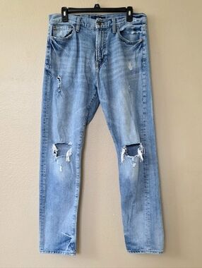 AERO Aeropostale Mens Distressed Denim Dad Jeans - Size 31/32